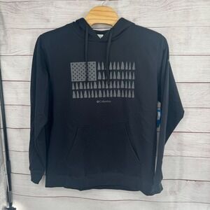 Columbia Trek Graphic Hoodie American‎ Flag Trees Mens 2XT NEW Sweater Pullover